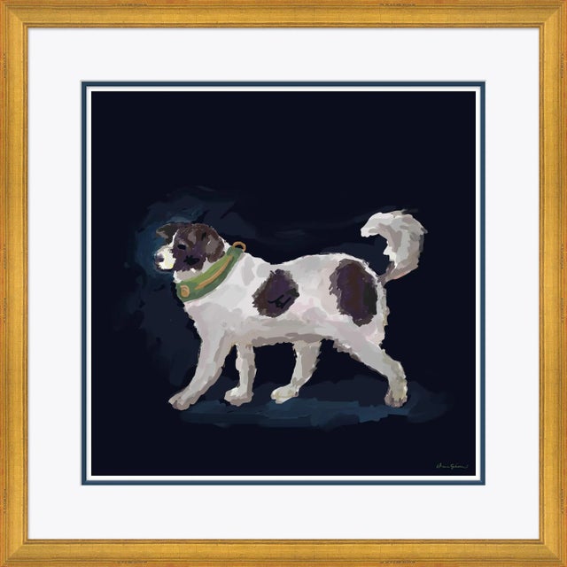 Contemporary Courtly Dog Framed Art Print by Dana Gibson For Sale - Image 3 of 3