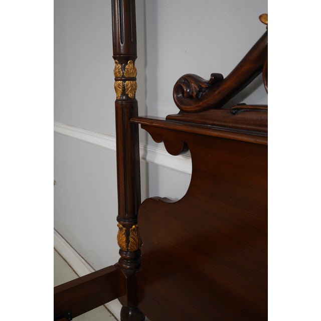 Francesco Molon Mahogany King Size Poster Bed For Sale - Image 11 of 17