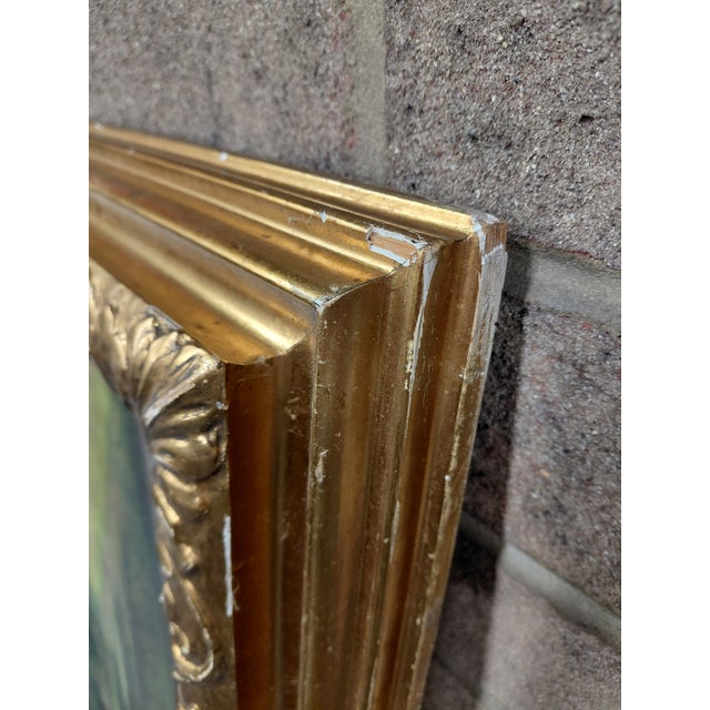 Early 20th Century Framed Signed Henrik Gamst Jespersen "The Water Garden" Oil on Canvas For Sale - Image 12 of 13