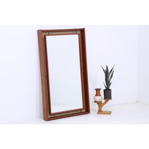 Mid-Century Illuminated Wall Mirror in Wood, 1960s For Sale - Image 10 of 10