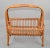 Mediterranean 1960s Italian Franco Albini Bend Bamboo Rattan French Rivera Magazine Rack Stand For Sale - Image 3 of 12