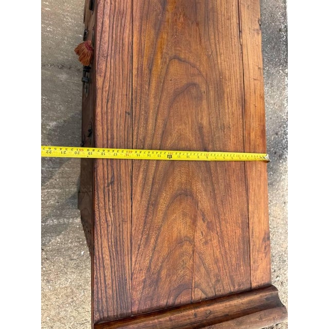 Antique Chinoiserie Style Elm Wood Carved Butterfly Altar Sideboard. For Sale - Image 13 of 18