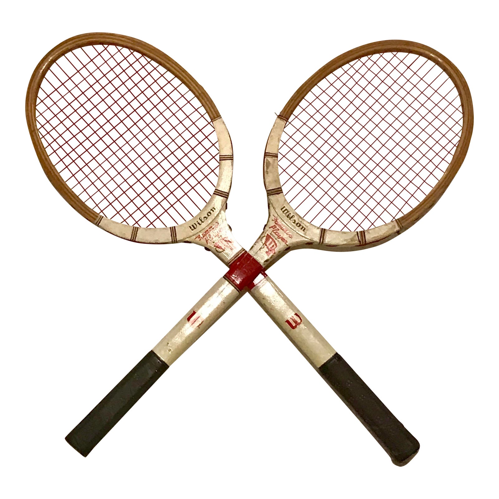 Vintage Wilson Tennis Racquets Set of 2 Chairish