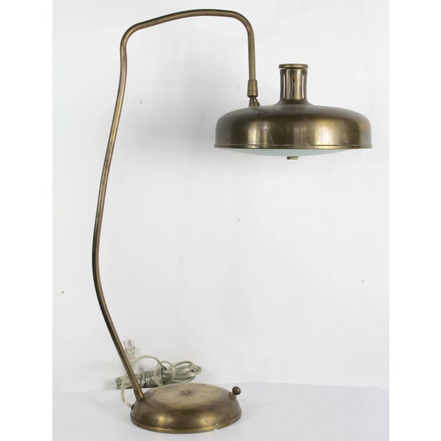 1960s 1960s Mid-Century Modern Italian Brass Desk Lamp For Sale - Image 5 of 5