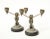 Mario Buatta Pair of Regency Dog-Form Gray-Painted and Brass Two-Light Candelabra For Sale - Image 4 of 13