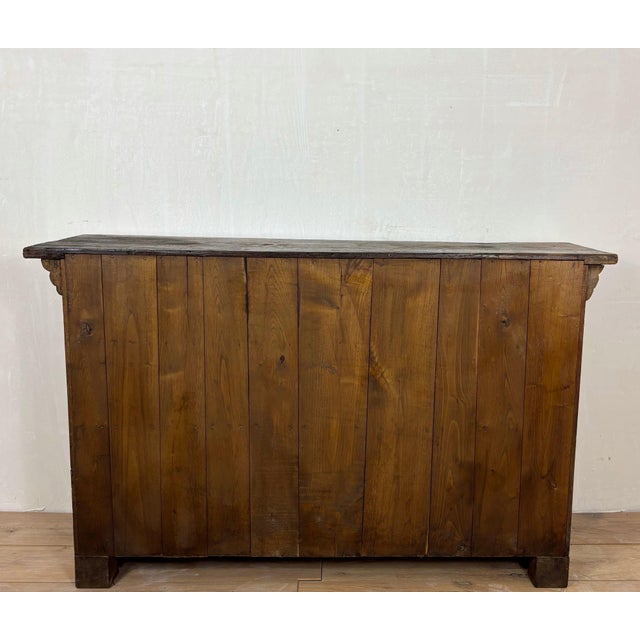 19th Century Spanish Carved Oak Sideboard Cabinet with Three Doors and Drawers, 1860s For Sale - Image 5 of 13