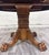 Antique Victorian 48 Inch Round Tiger Oak Claw Foot Pedestal Dining Table For Sale - Image 9 of 15