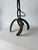 Table lamp with its “chain” pattern base resting on a pair of horseshoes, brutalist style. Entirely handcrafted and...