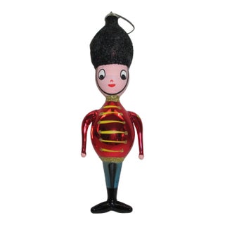 1960s Christmas De Carlini Glass Ornament British Soldier, Italy For Sale