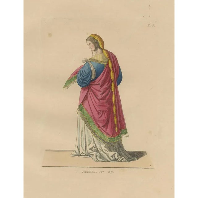 Lady with Braided Hair and Mantle, 1845, Paper For Sale - Image 6 of 10