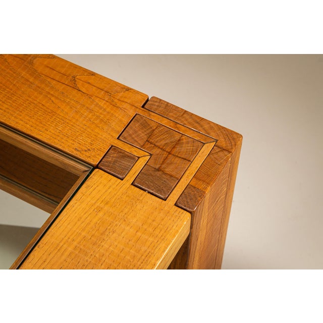Coffee Table in Oak attributed to Giuseppe Rivadossi, Italy, 1970s For Sale - Image 10 of 12