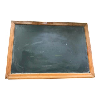 Vintage Wooden Frame Slate Chalkboard For Sale
