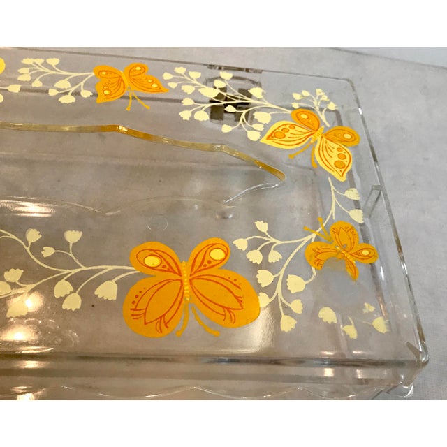 Vintage Lucite Painted Tissue Box Cover Chairish