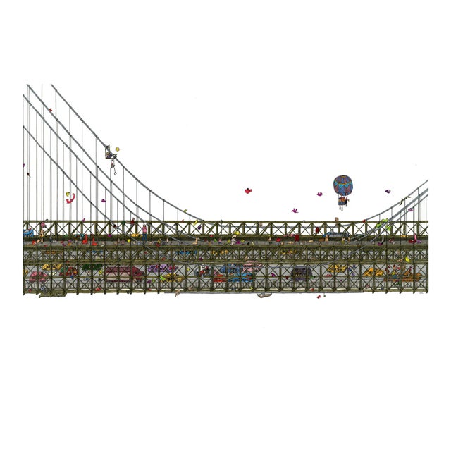 Brooklyn Bridge, Illustration by Guillaume Cornet, 2019 For Sale