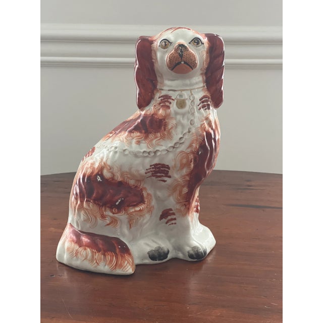 Early 20th Century Staffordshire Spaniel Dogs - a Pair For Sale - Image 4 of 12