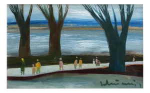 Laimdots Murnieks, Near the Sea, Oil on Cardboard
