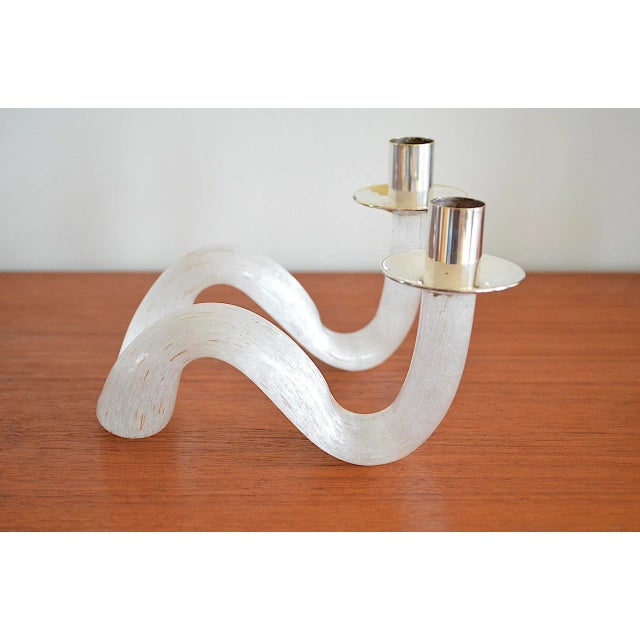 Glass Murano Glass Snake Candlesticks, 1960s, Set of 2 For Sale - Image 7 of 12