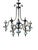 Rustic European Vintage Six Light Porcelain and Brass Chandelier Made in Spain For Sale - Image 3 of 13