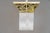 Jugendstil ceiling lamp vienna around 1908 ( floral ) Brass polished and stove enameled The glass sticks are replaced (...