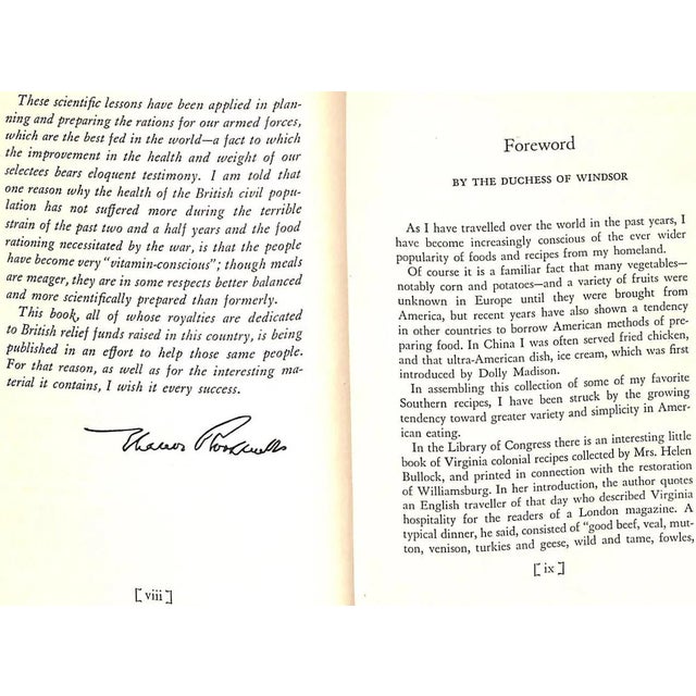 White "Some Favorite Southern Recipes of the Duchess of Windsor" 1942 the Duchess of Windsor For Sale - Image 8 of 13