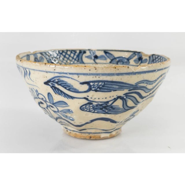 Early Korean Chinoiserie Blue and White Bowl For Sale - Image 13 of 13