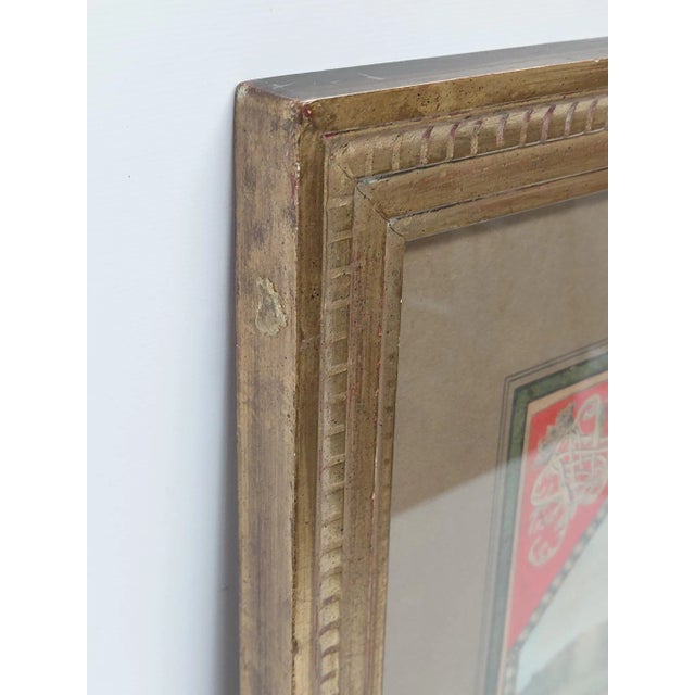 Framed Antique Engraving of Villa Della Regina For Sale - Image 10 of 10