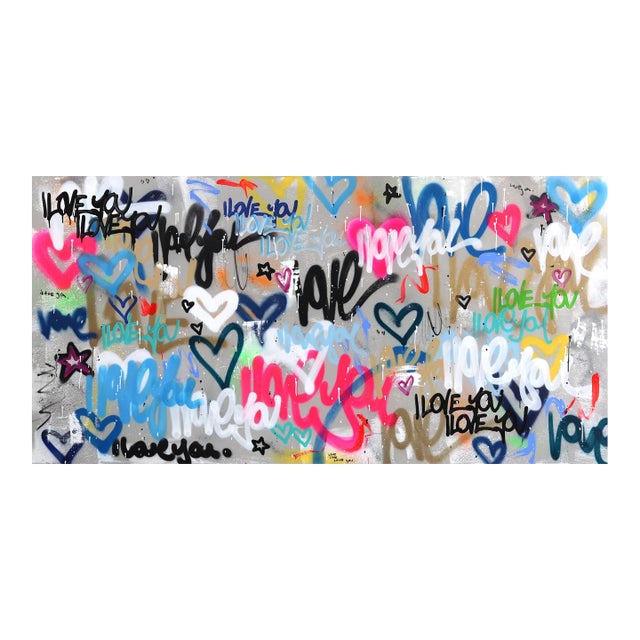 Urban Street Art Playful Graffiti Painting "Love Seeker" Original Artwork by Amber Goldhammer For Sale
