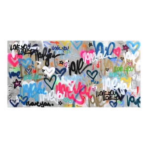 Urban Street Art Playful Graffiti Painting "Love Seeker" Original Artwork by Amber Goldhammer