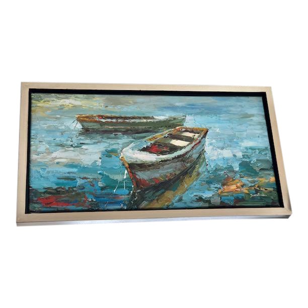 Rowboat Oil Painting Chairish