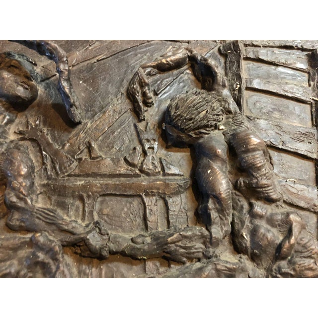 Bronze Unknown, Large Bronze Bas Relief Danse Macabre Expressionist Sculpture Totentantz For Sale - Image 8 of 10