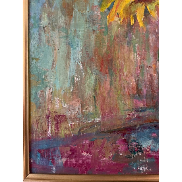 1967 Original Framed Painting of Vibrant Flowers by Jane Schoepflin For Sale In Los Angeles - Image 6 of 11