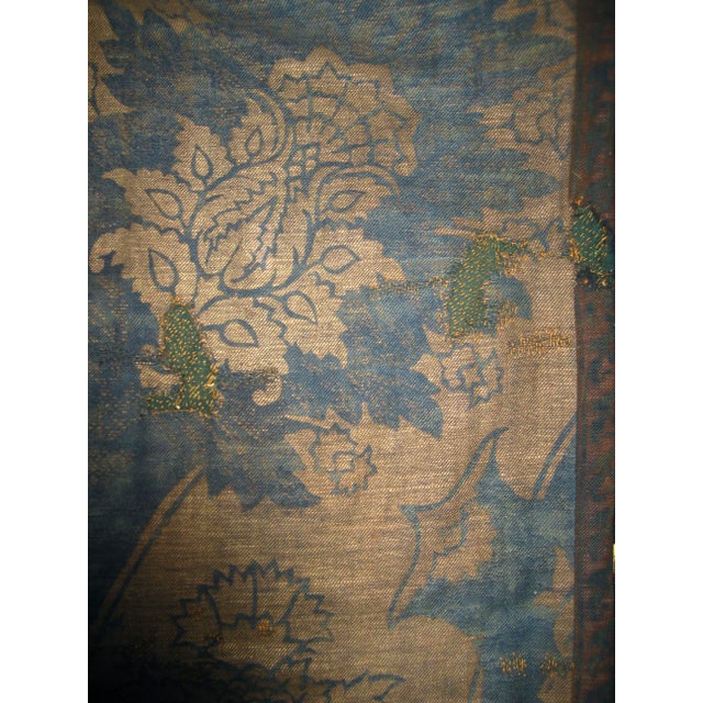 Antique Fortuny Pair of Curtains and a Valence Pair Number Two For Sale - Image 14 of 17