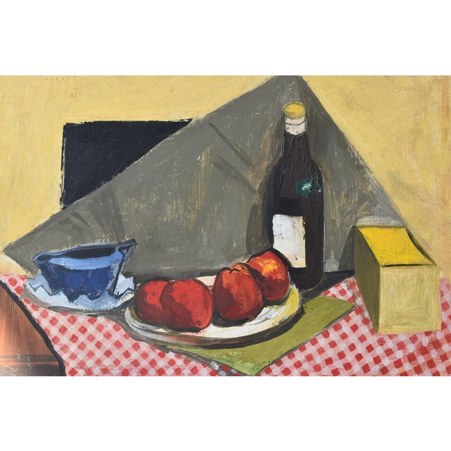 1950s Vintage Acrylic on Board Tablescape Still Life, Circa Mid-20th Century For Sale - Image 5 of 14