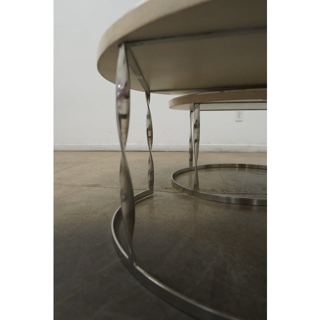 2020s Frontgate Sirao Nesting Tables (Set of 2) For Sale - Image 5 of 12