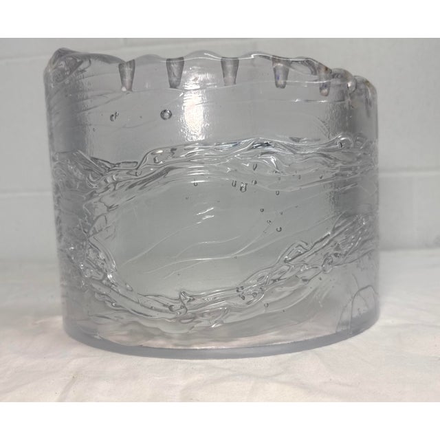 Brutalist Cast Studio Glass Menorah by Joel & Candace Bless Curved Shape Brutalist Waves For Sale - Image 3 of 15