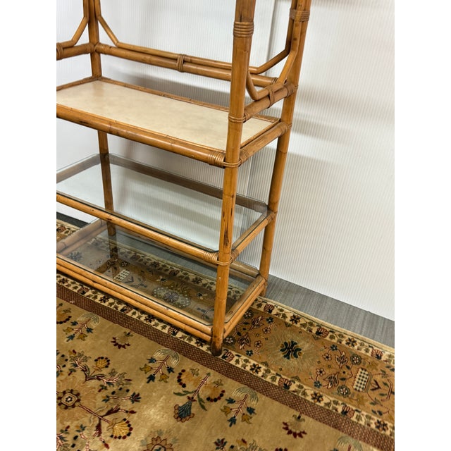 Organic Modern Bamboo Etagere For Sale - Image 10 of 13