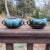 1960s Mid-Century Blue Mountain Pottery Drip Glaze Redware Cream and Open Sugar Set For Sale - Image 10 of 10