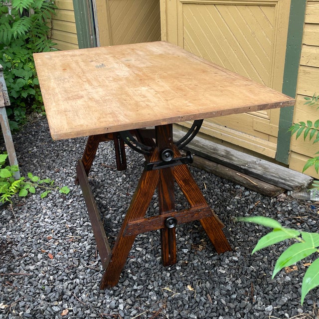 Mission Early 1900s Keuffel & Esser (1867-1980) Drafting Table For Sale - Image 3 of 10