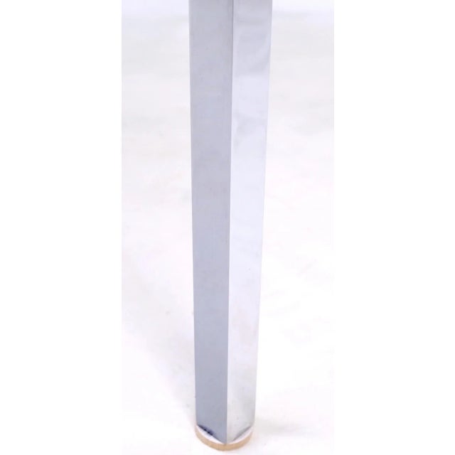 Florence Knoll Square Marble Top Solid Chrome Base Side End Coffee Center Table For Sale - Image 12 of 13