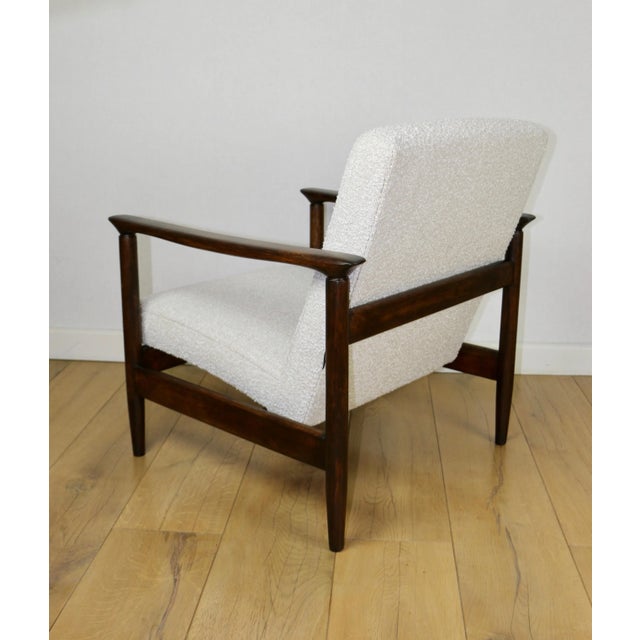 Textile GFM-142 Chair in White Ivory Boucle by Edmund Homa, 1970s For Sale - Image 7 of 14