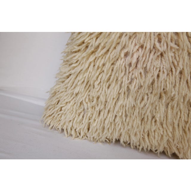Naturel Sheep Wool Rug Pillow Cover For Sale In Tampa - Image 6 of 13
