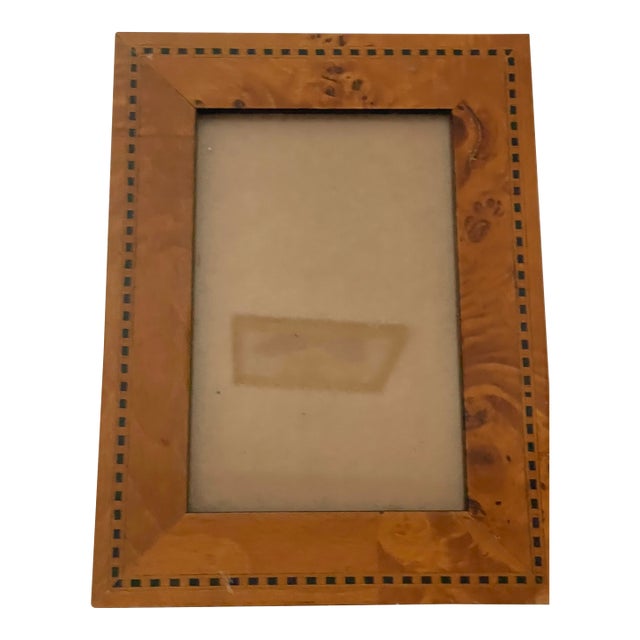 Vintage Wood Photo Frame With Inlay For Sale