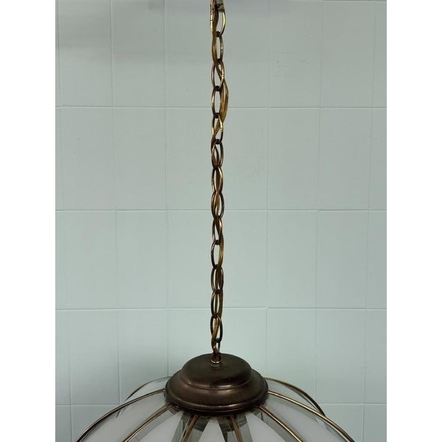 Vintage Italian Hollywood Regency Style Pendant Light, 1960s For Sale - Image 16 of 18