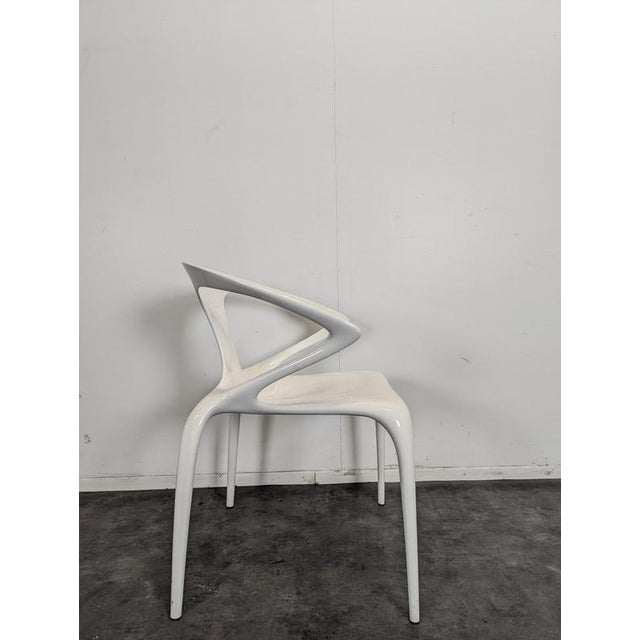 White Chairs by Ava Rochebobois, Set of 8 For Sale - Image 6 of 9