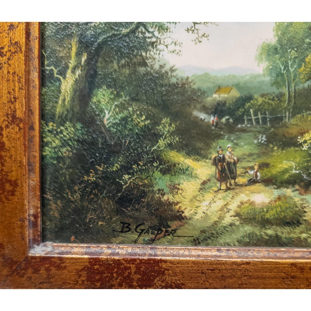 Wood Late 20th Century Landscape Painting in Modern Frame For Sale - Image 7 of 8