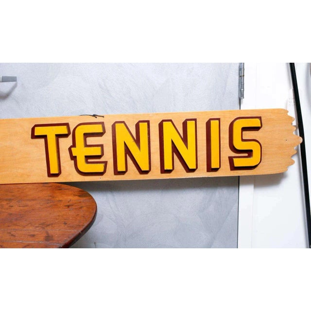 This is a delightful piece of mid-century signage that we were thrilled to find. It seems to be a relic from a 1950's...