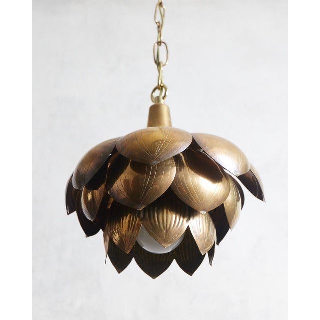 Mid 20th Century Attributed to Feldman Lotus Pendant Lamp For Sale - Image 17 of 18