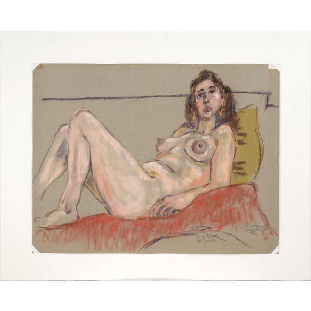 Figurative "Danielle" Nude Figurative Drawing in Pastel on Paper by Albert L. Hutson For Sale - Image 3 of 6