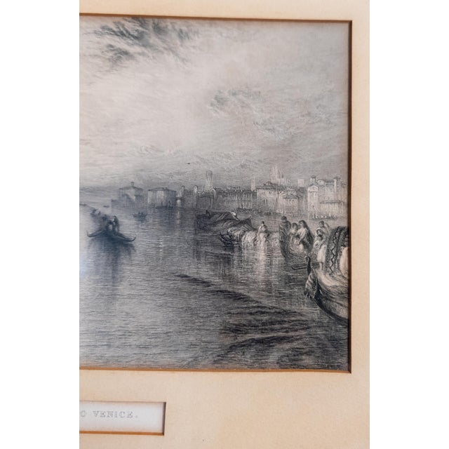 Antique White 19th Century English Steel Engraving After "Approach to Venice" by JMW Turner For Sale - Image 8 of 16