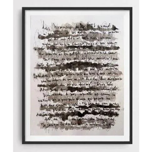 Black "Picasso and Baudelaire (2)" Framed Black and White Collector Gallery Wall Installation - Originals and Photographs - Set of 7 For Sale - Image 8 of 9